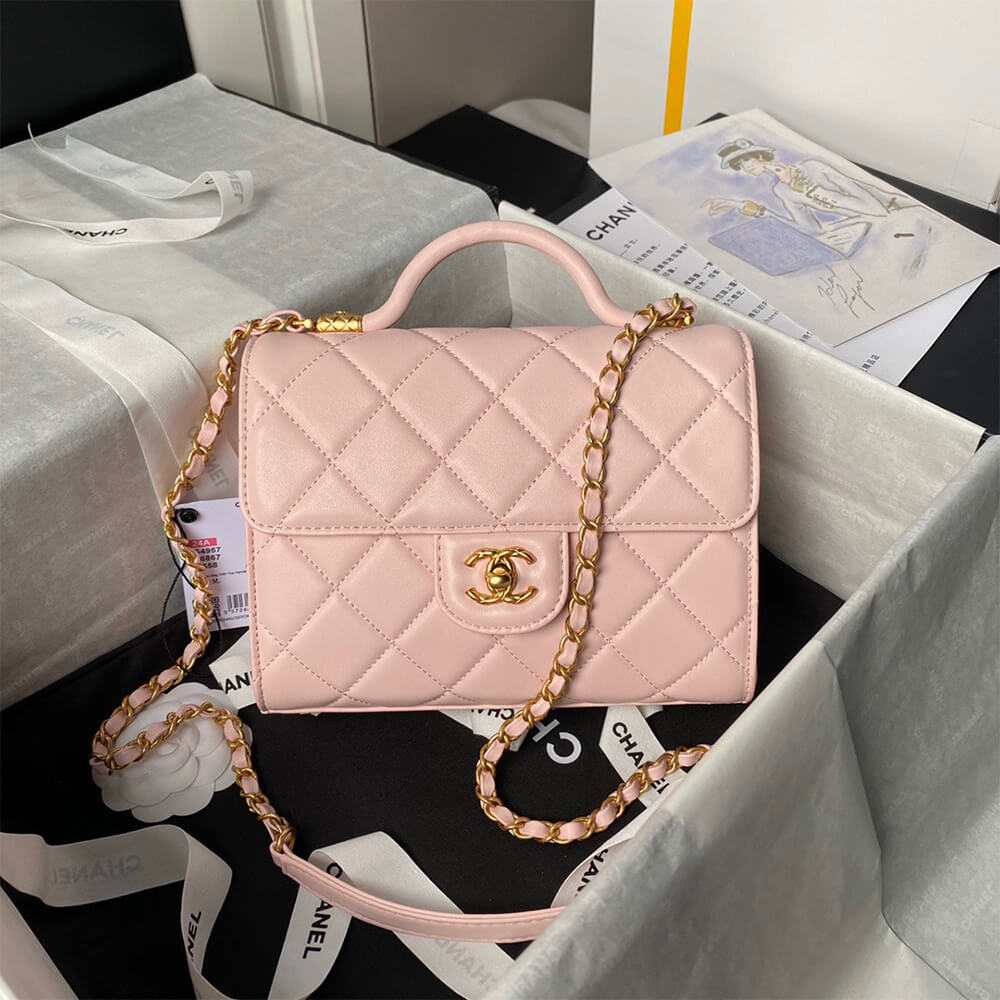 Small FLAP BAG WITH TOP HANDLE