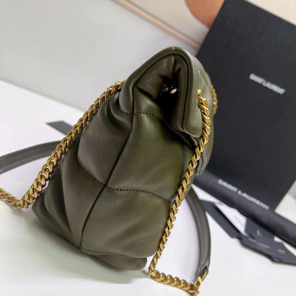 PUFFER SMALL IN QUILTED CRINKLED LEATHER(High-end Grade)
