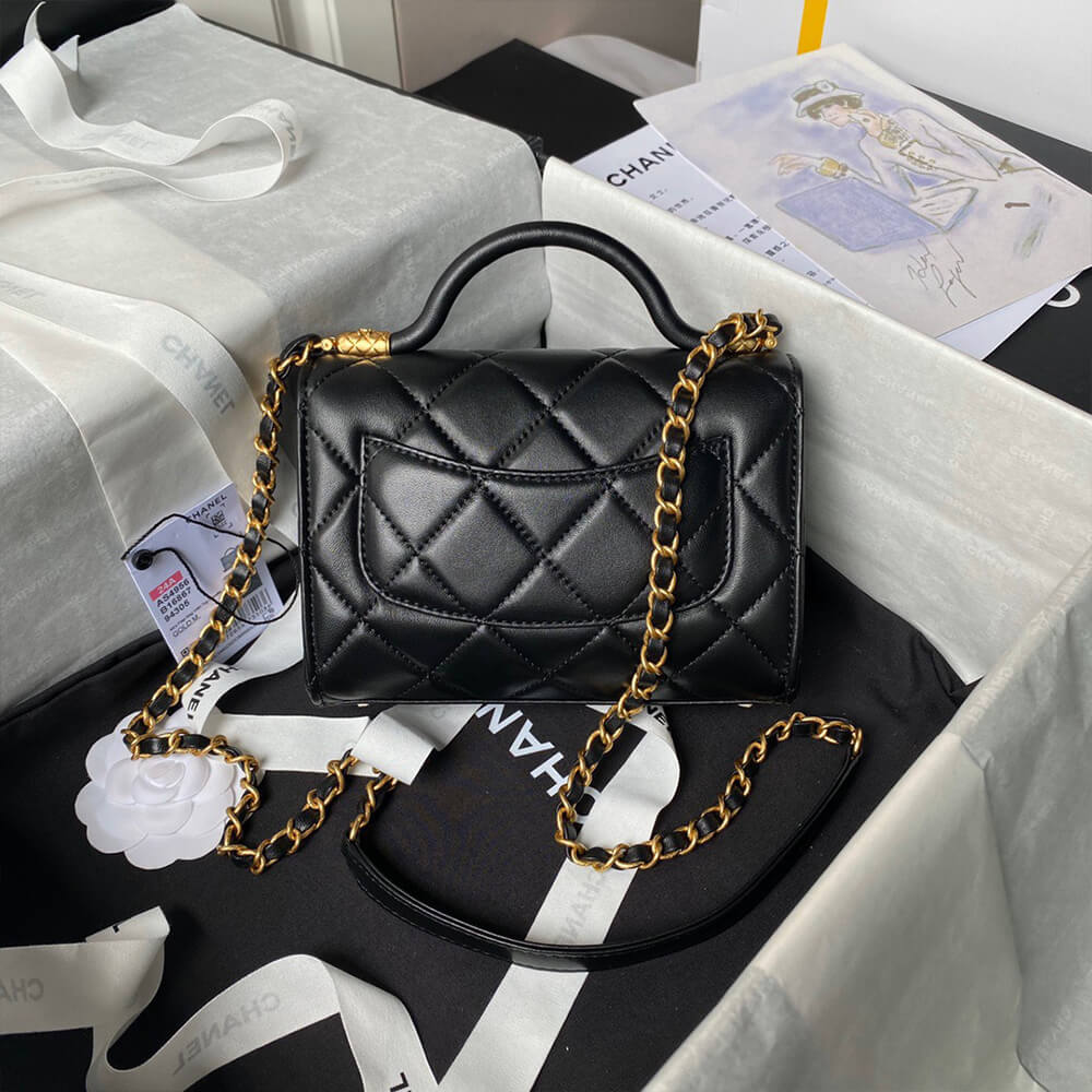 MINI FLAP BAG WITH TOP HANDLE