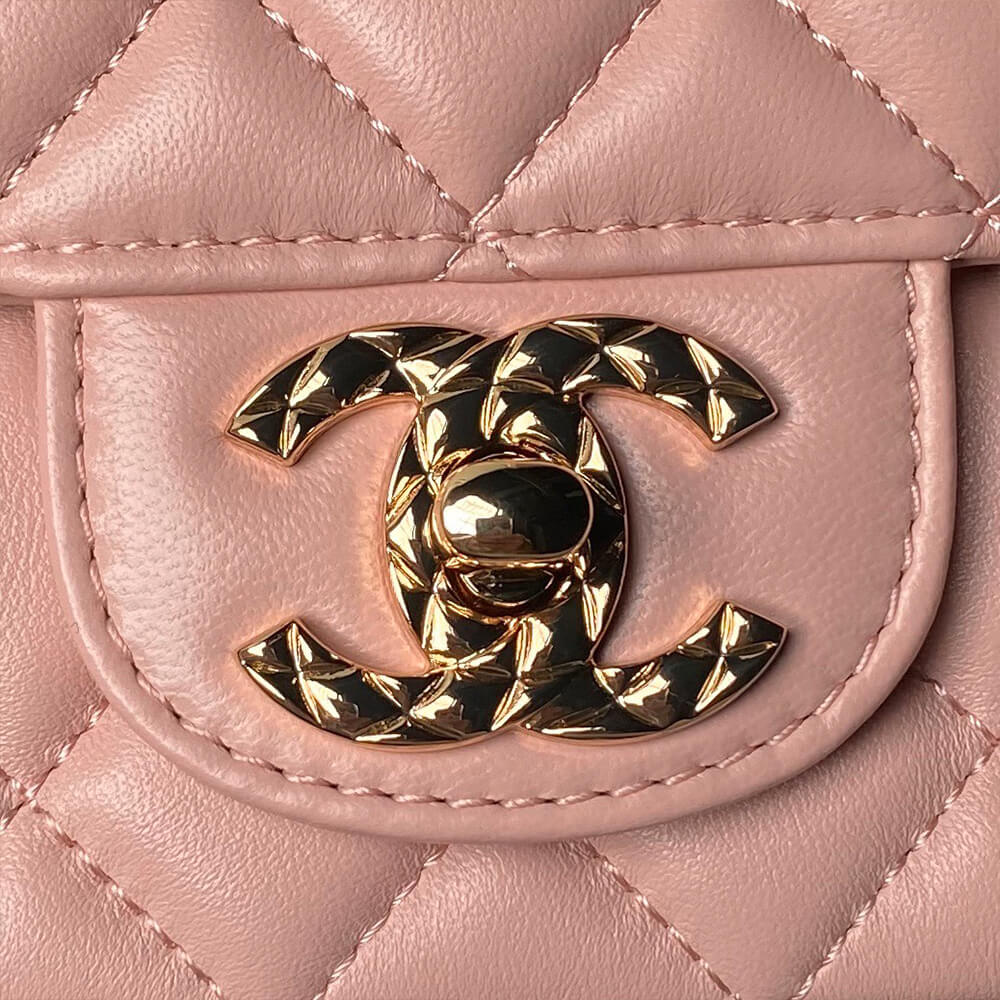 Ch*el mini flap bag with top handle